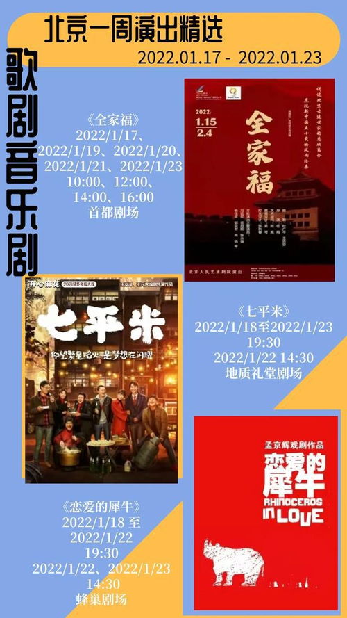 北京1月17日 23日商业演出来了 杂技 相声 脱口秀 歌剧 音乐剧等全都有